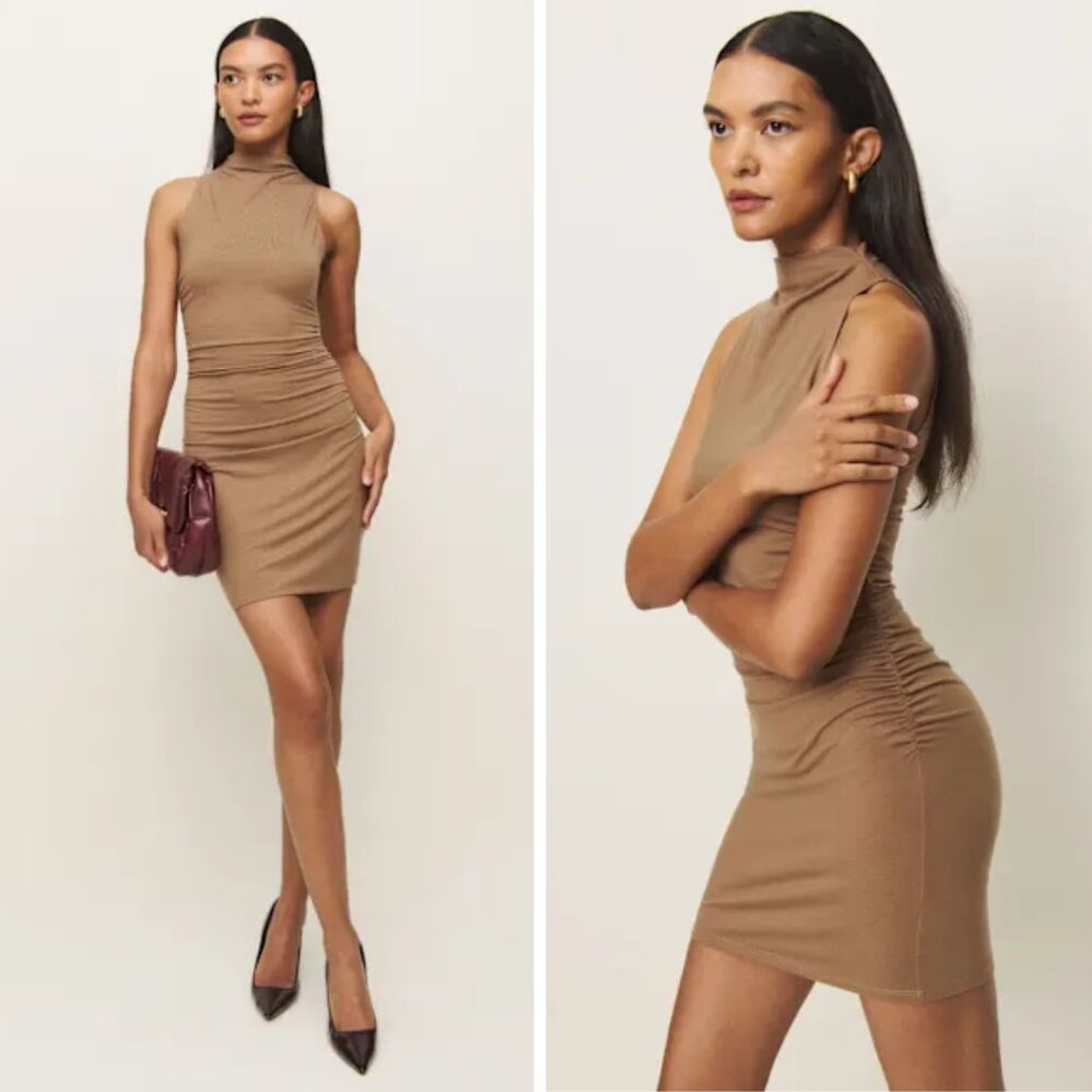 NWT Reformation Jana Knit Dress XS Nutty